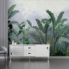 Misty Grove Banana Leaf Oasis Wallpaper