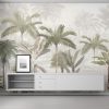 Hazy Palms Misty Tropics Wallpaper