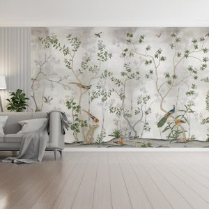 Enchanted Aviary Garden Birds Wall Mural