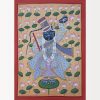 Shrinathji Lotus Garden Hand Painting