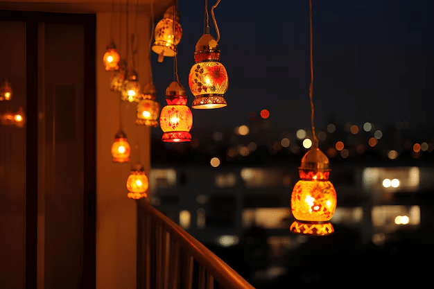 lanterns for balcony for diwali