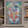 Lotus Radiance Shreenathji Crystal Painting with Pearls