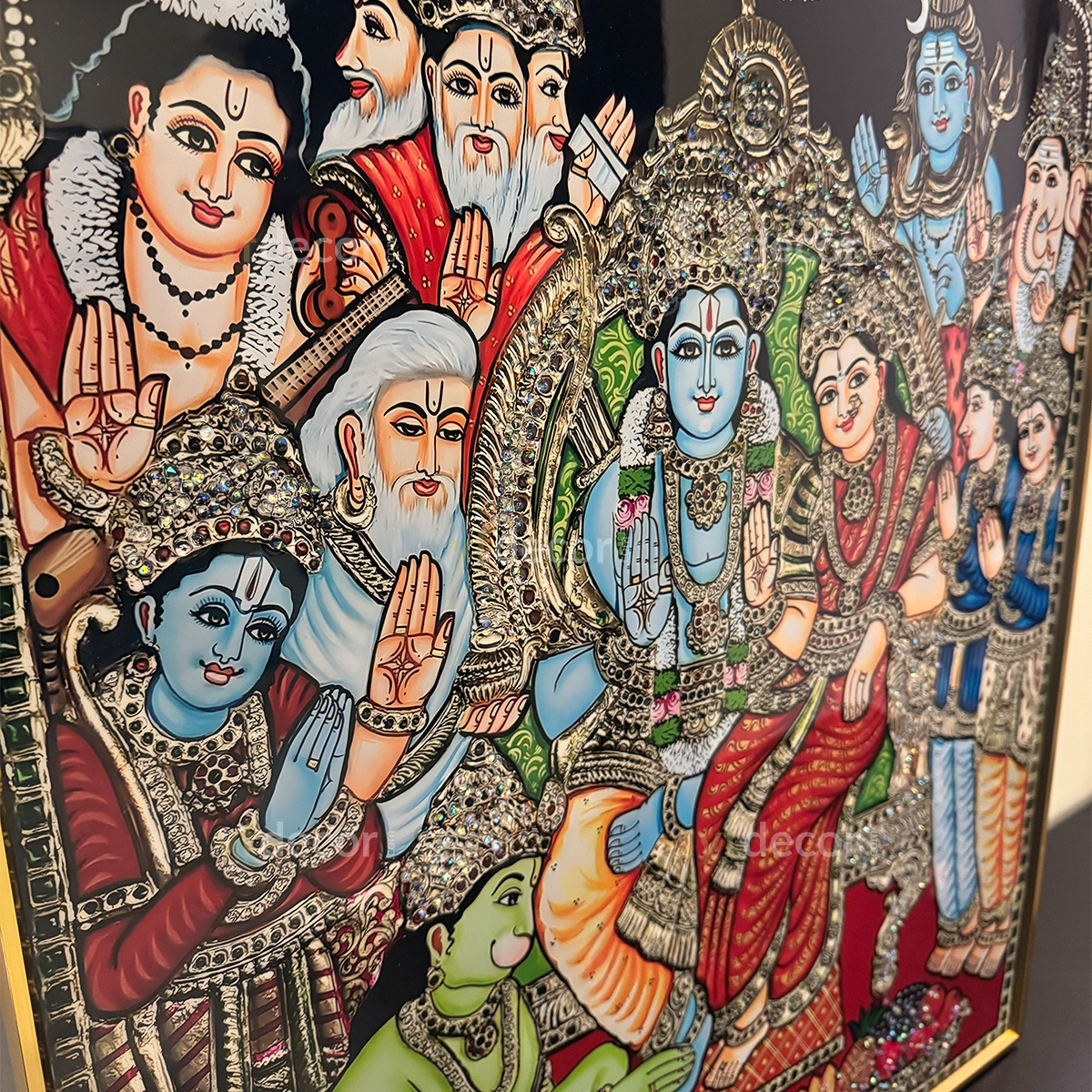 Ram Darbar Glory Crystal Glass Painting - Image 6