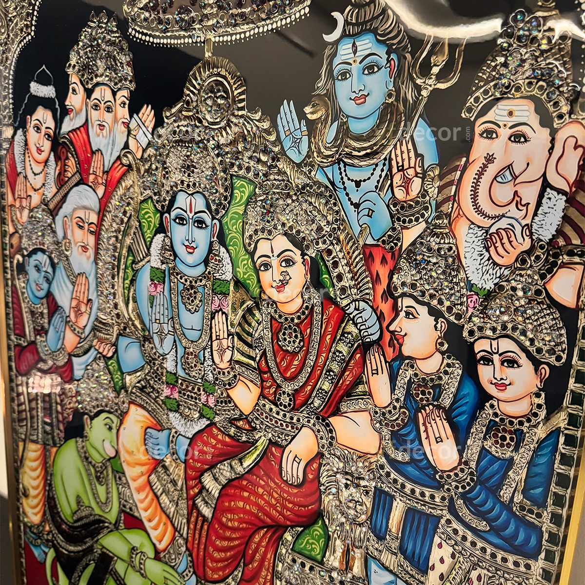 Ram Darbar Glory Crystal Glass Painting - Image 7