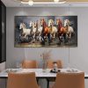 Mystical Seven Horses Vastu Crystal Painting