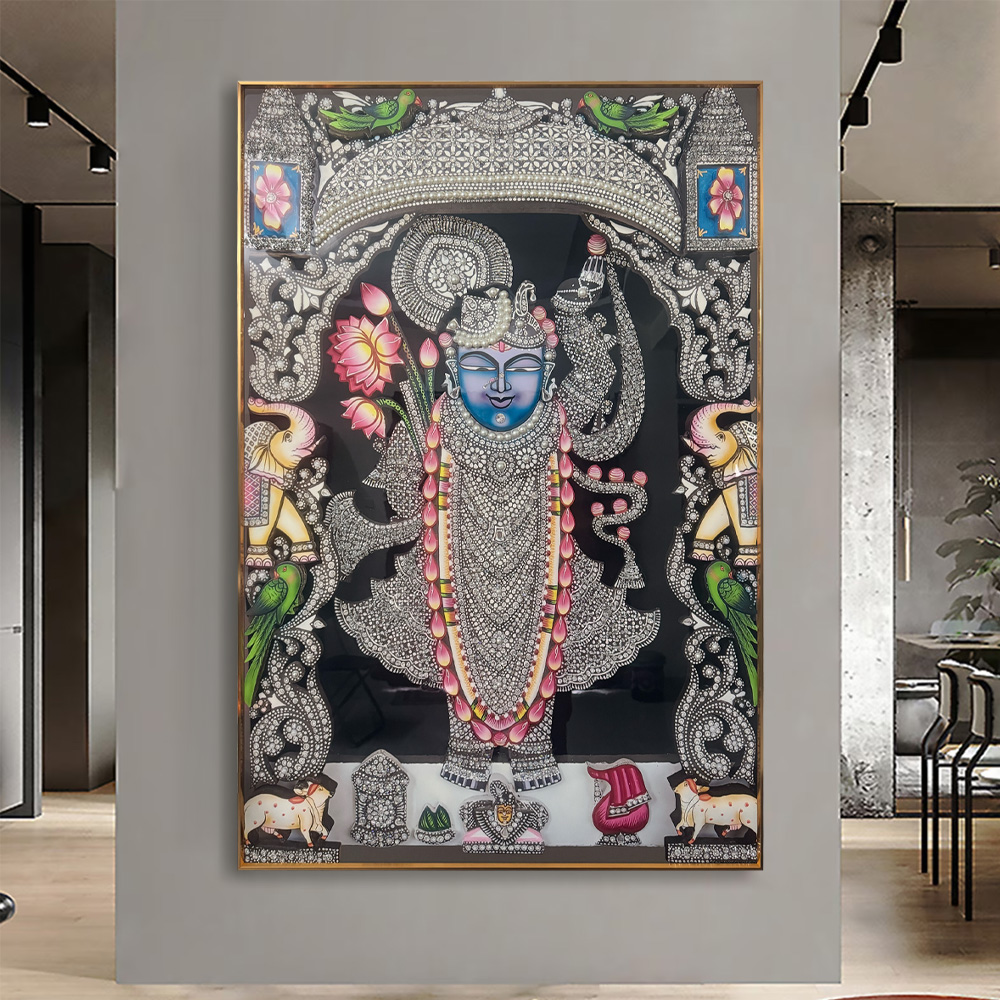 Crystal Glory Shreenathji Luxury Glass Painting