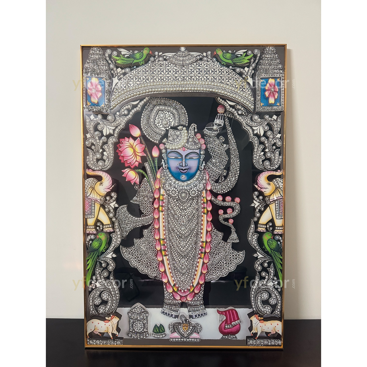 Crystal Glory Shreenathji Luxury Glass Painting - Image 3