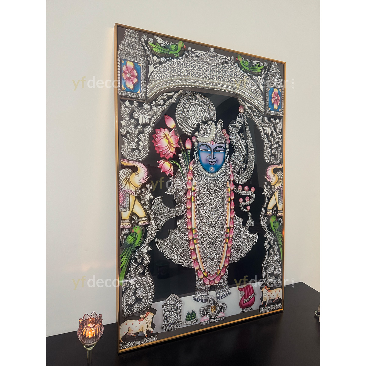Crystal Glory Shreenathji Luxury Glass Painting - Image 4