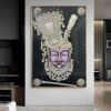 Divine Shreenathji with Pearls Crystal Glass Painting
