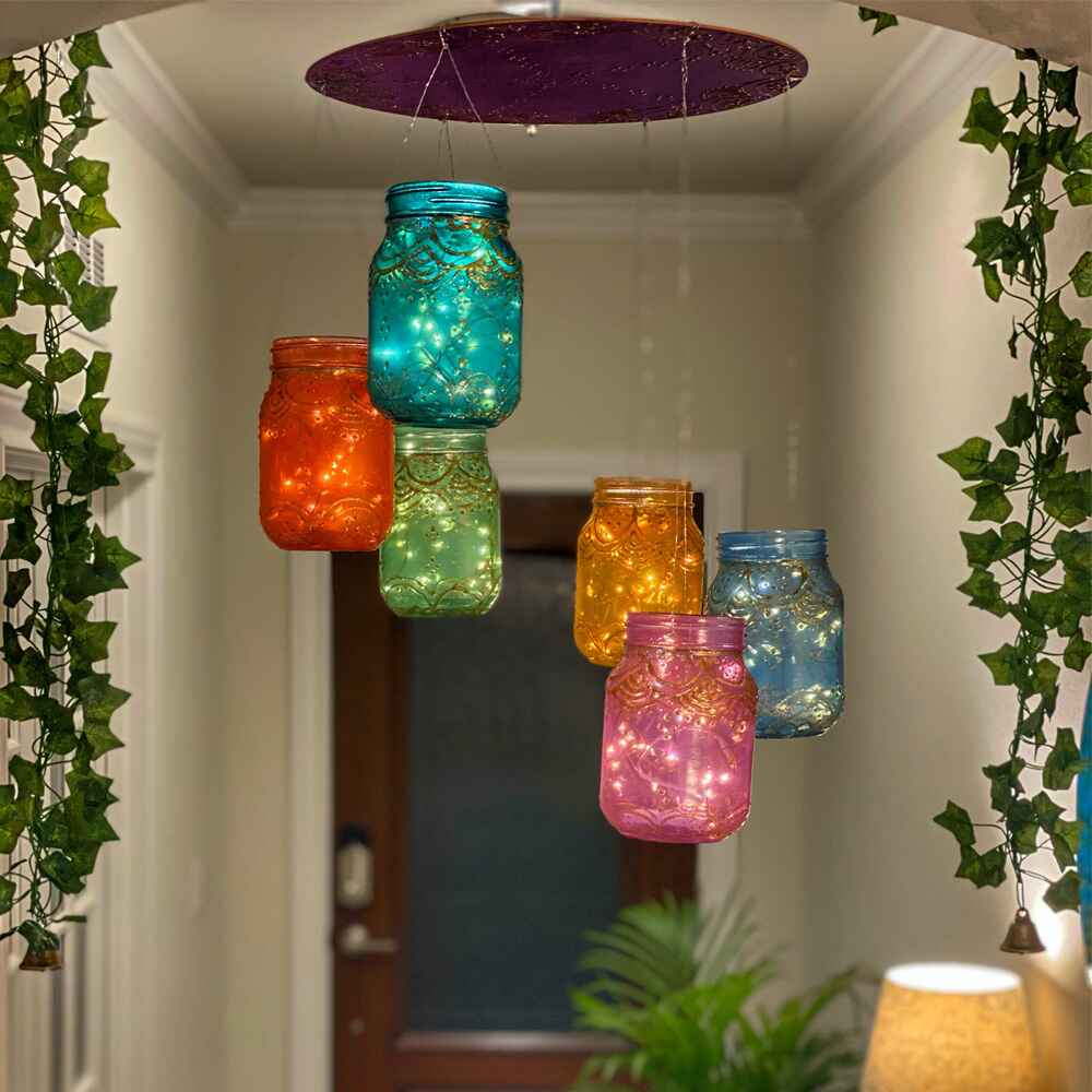 mason jar lanterns for navratri