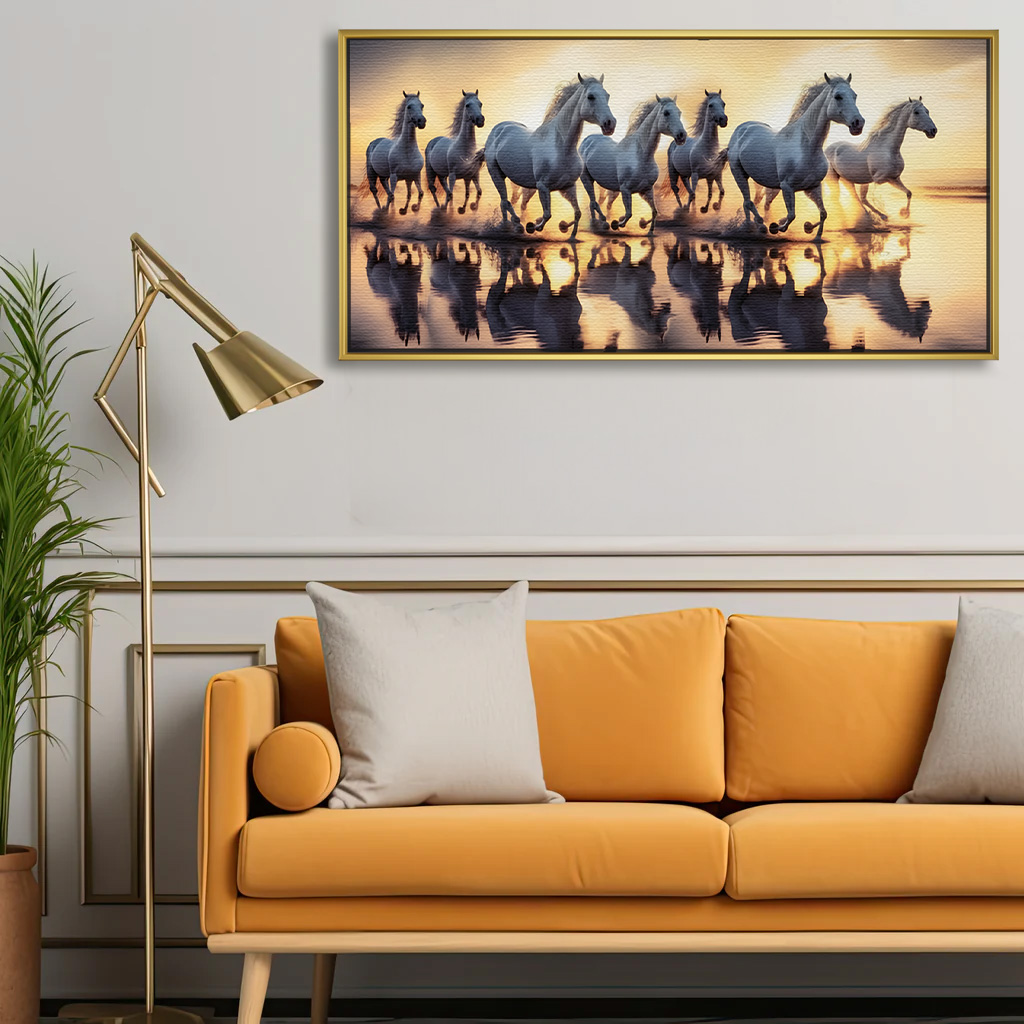 Ember Tide Seven Horses Canvas - Image 2