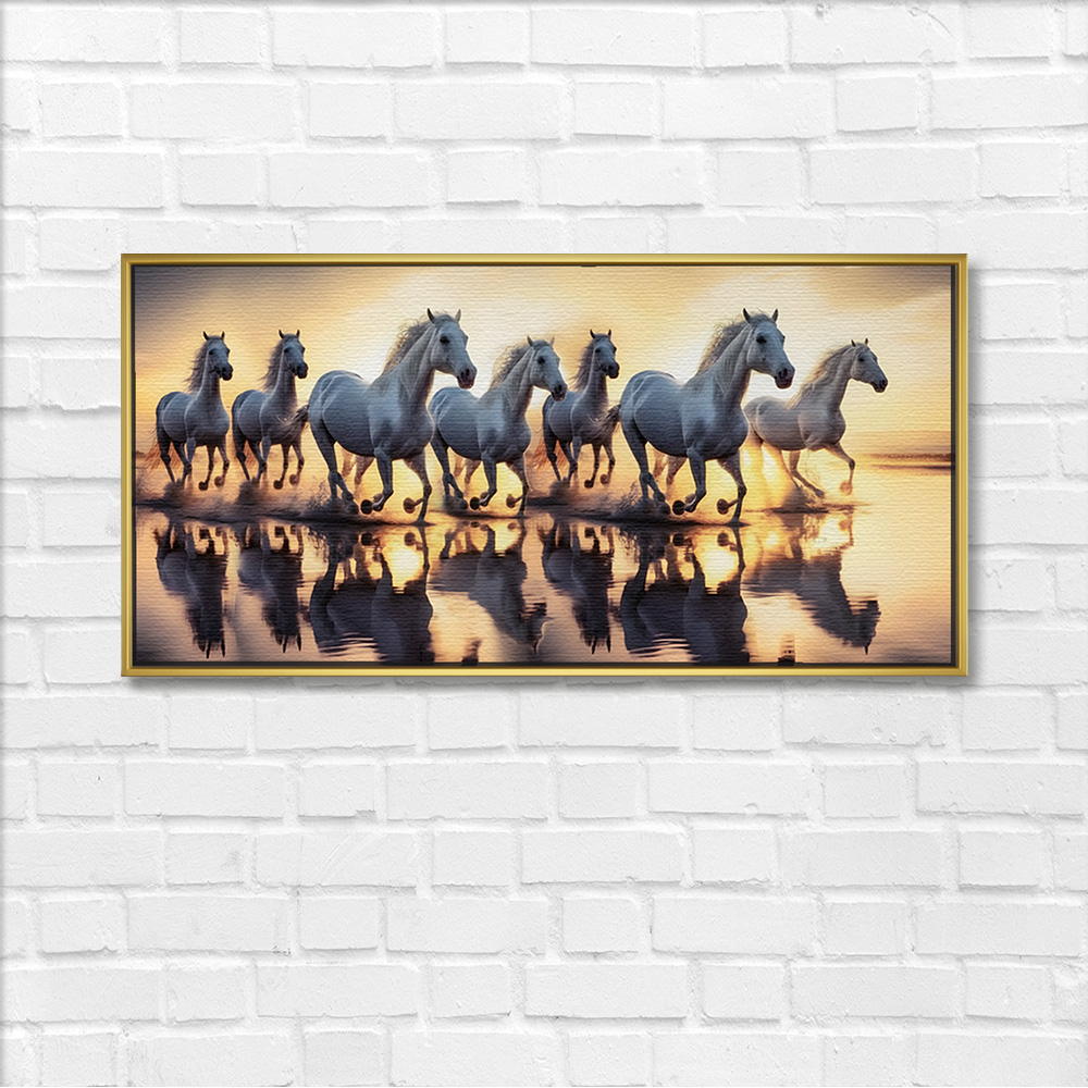 Ember Tide Seven Horses Canvas - Image 3
