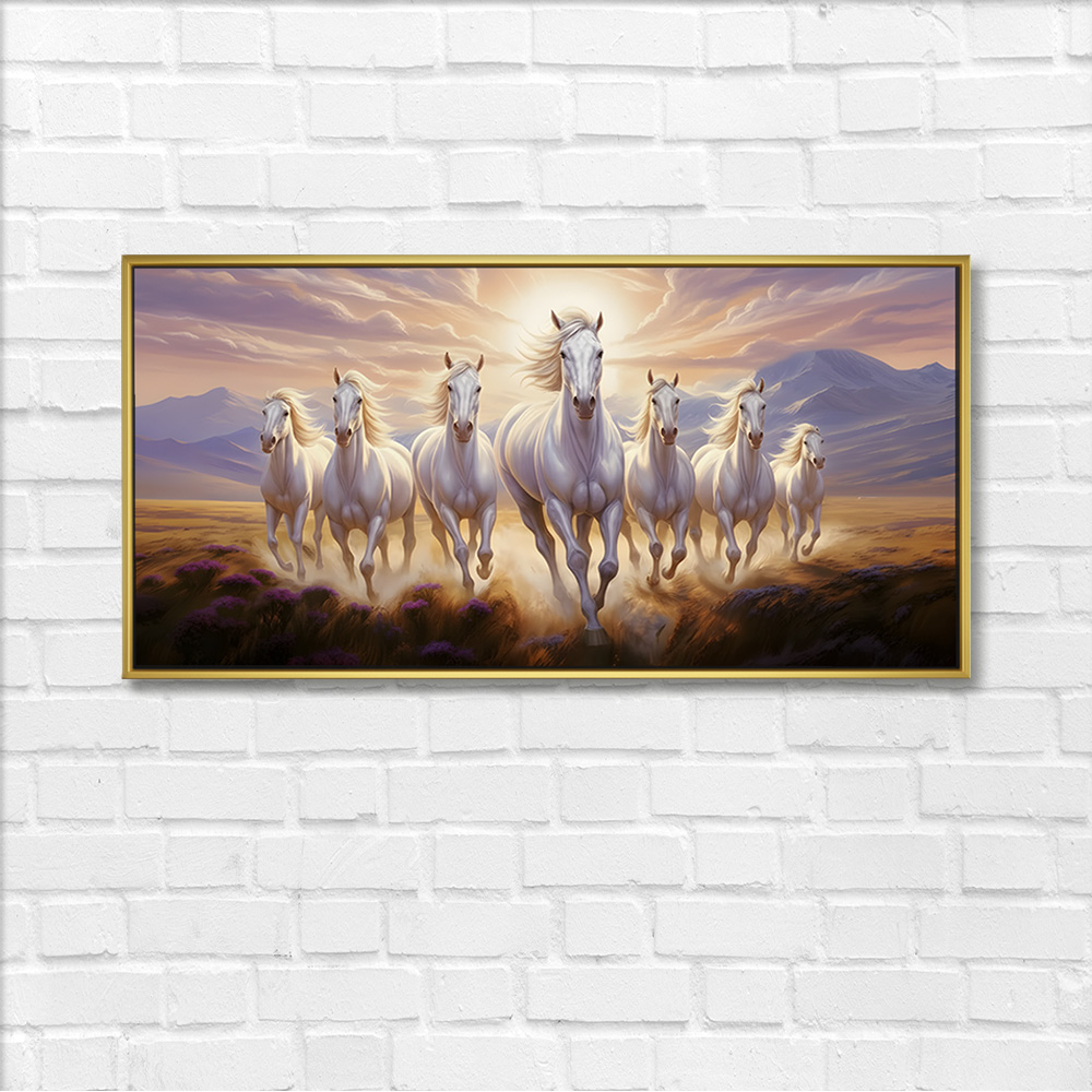 Radiant Crest Seven Horses Canvas - Image 3