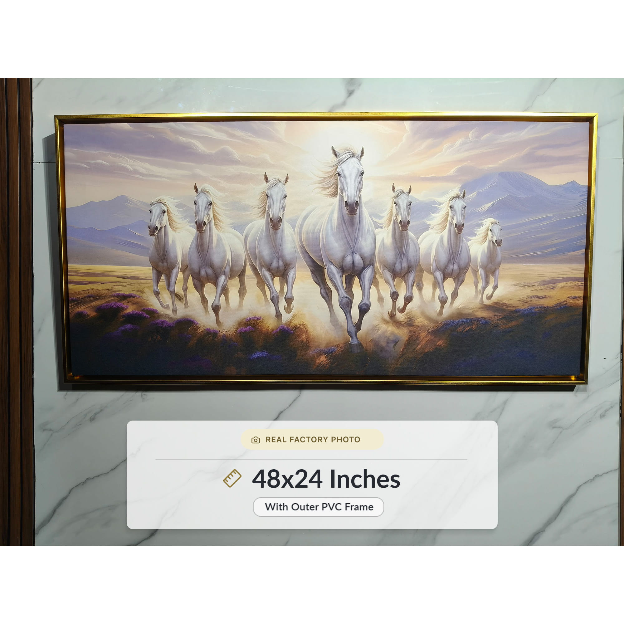 Radiant Crest Seven Horses Canvas - Image 5
