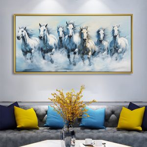 Frost Surge Seven Horses Painting