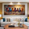 Chromatic Surge Horses Painting