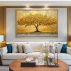 Sunlit Gold Canopy Tree of Life Painting