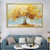 Sunlit Autumn Tree Canvas Painting