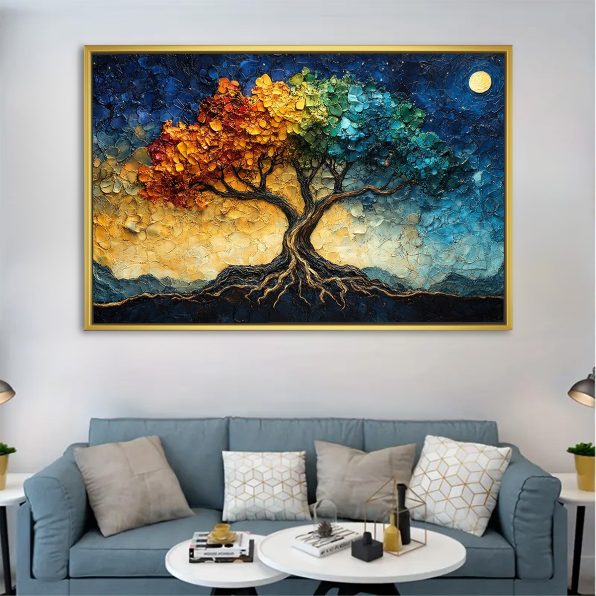 Lunar Spectrum Tree of Life Painting - Image 2