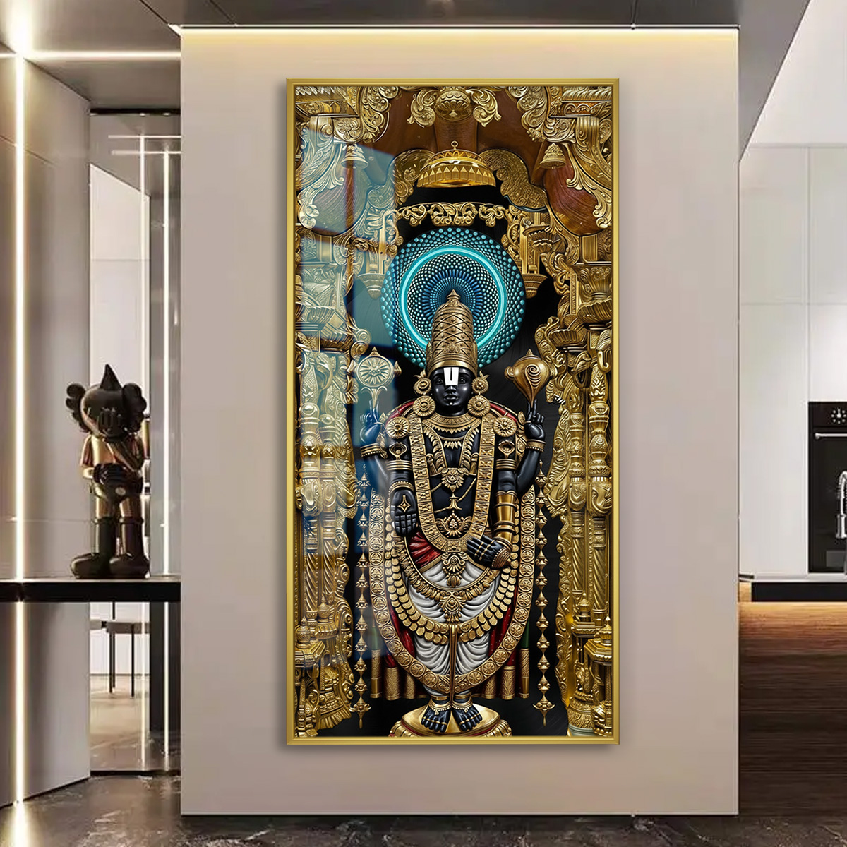 Shree Venkateshwara Acrylic Canvas Painting