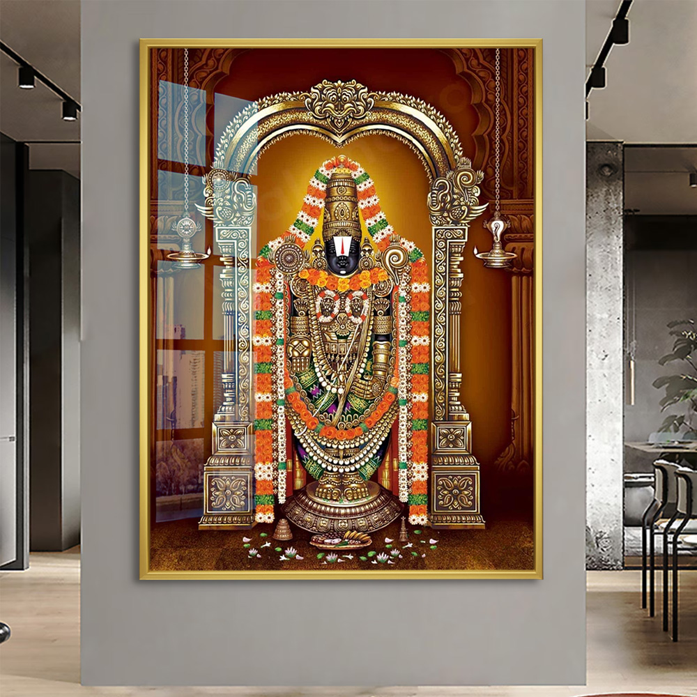 Lord Tirupati Balaji Acrylic Canvas Painting