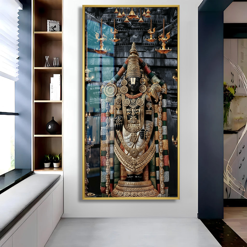 Modern Lord Venkateshwara Canvas Painting - Image 2