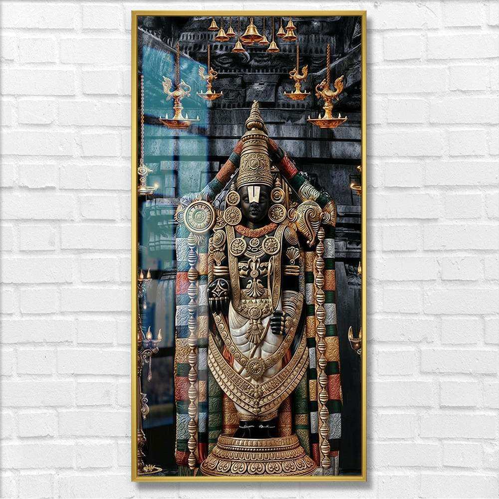 Modern Lord Venkateshwara Canvas Painting - Image 3