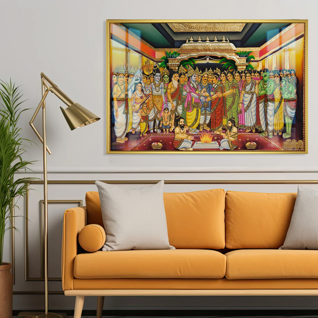 Srinivas Kalyanam Acrylic Canvas Painting - Image 2