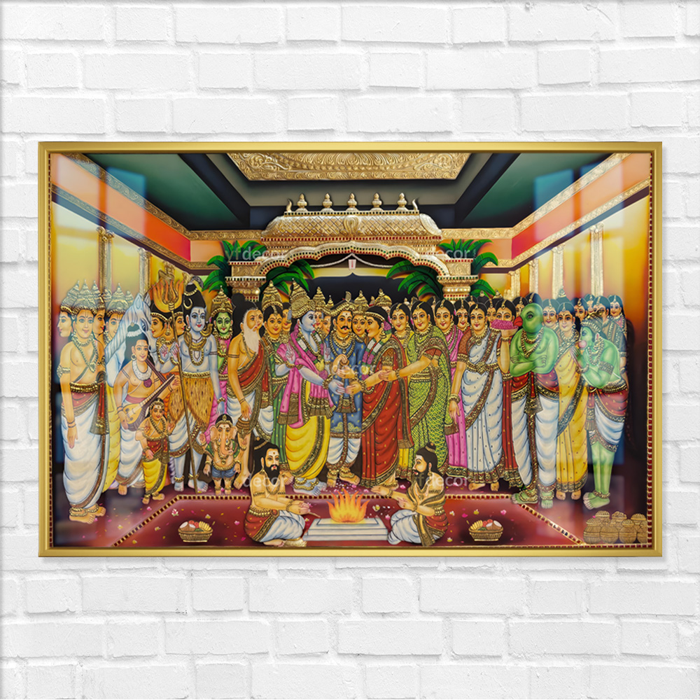 Srinivas Kalyanam Acrylic Canvas Painting - Image 3