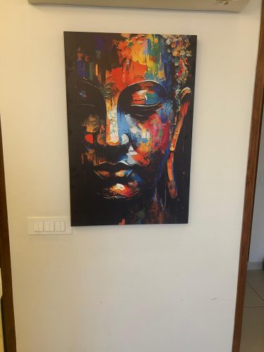 Spiritual Abstract Buddha Artwork Canvas Painting photo review