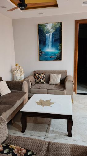 Click to view full screen Nature’s Symphony Waterfall Crystal Glass Painting photo review