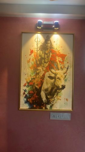 Click to view full screen Shiva on Nandi Modern Painting photo review