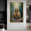 Meditative Hanuman Tranquil Canvas Painting