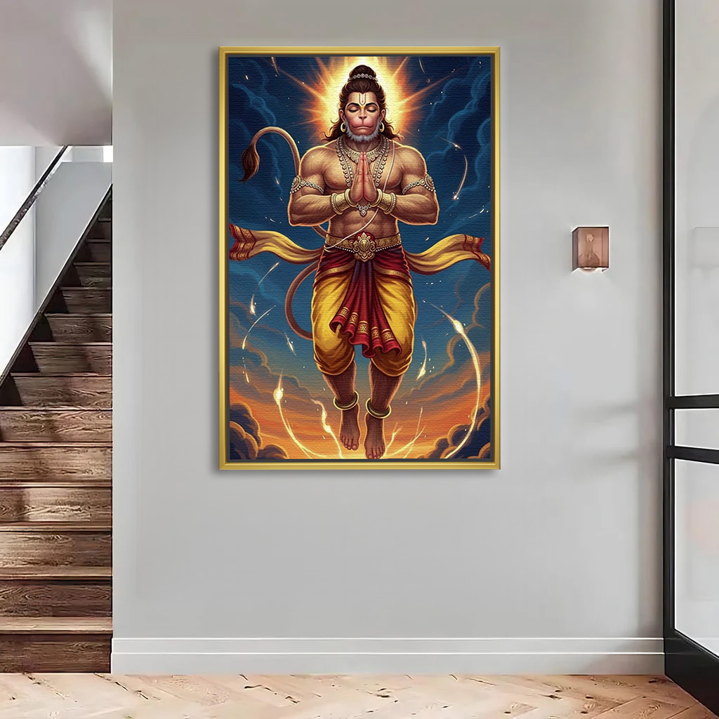 Glorious Hanuman’s Spiritual Rise Canvas - Image 2