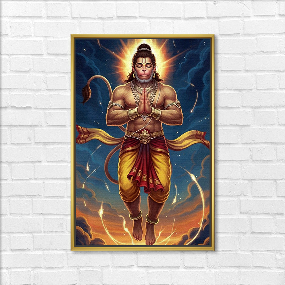 Glorious Hanuman’s Spiritual Rise Canvas - Image 3