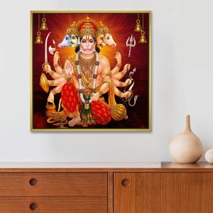 Unique Panchmukhi Hanuman Canvas Art