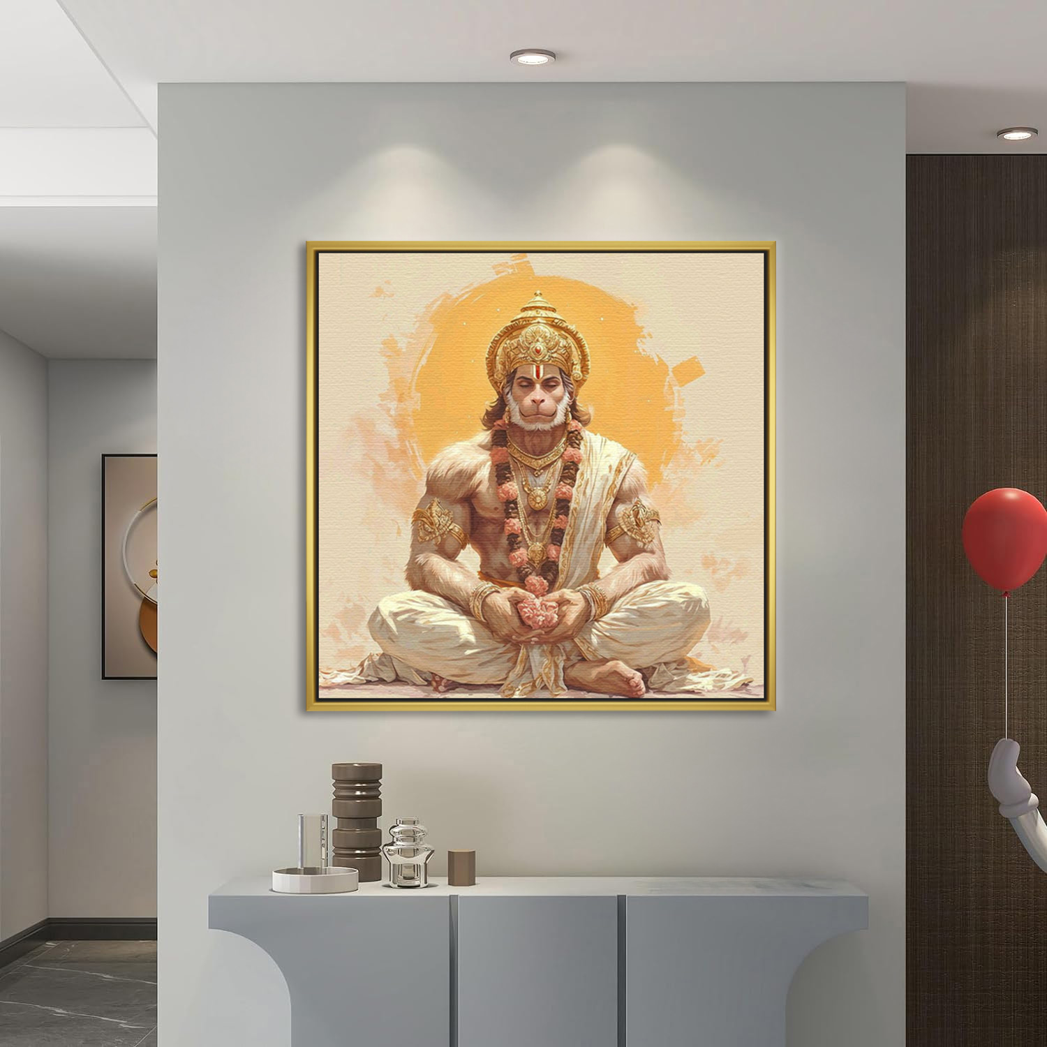 Lord Hanuman Calm Wall Painting