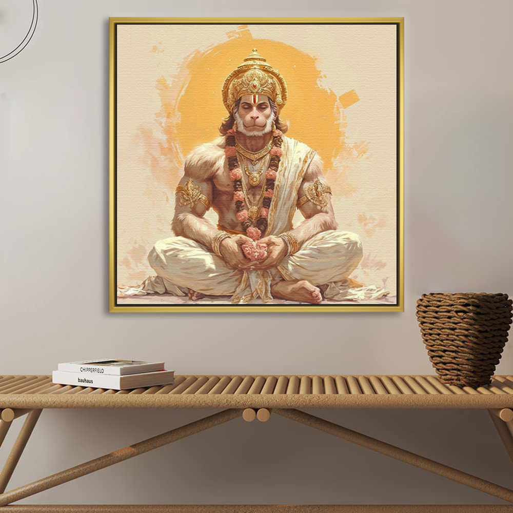 Lord Hanuman Calm Wall Painting - Image 2