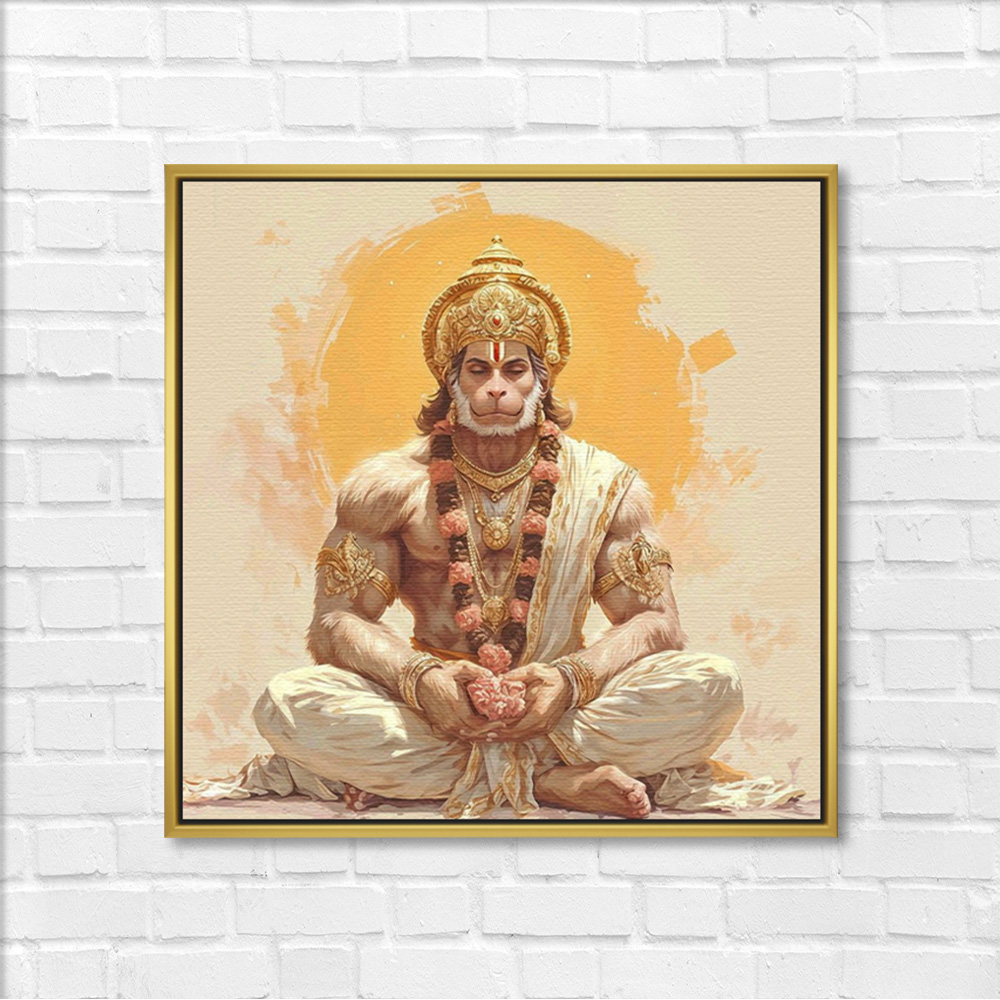 Lord Hanuman Calm Wall Painting - Image 3