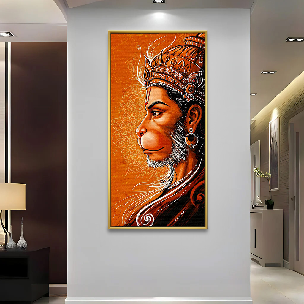 Ethnic Hanuman Side Glance Wall Art - Image 2