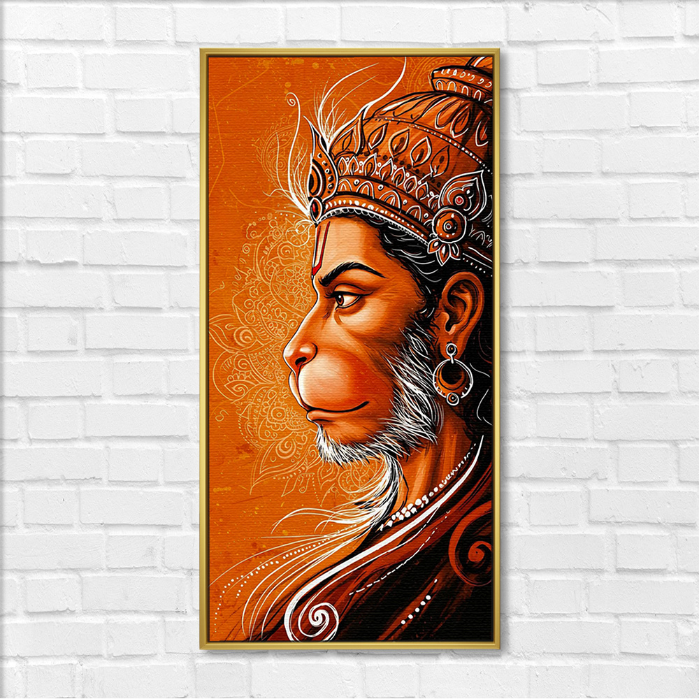 Ethnic Hanuman Side Glance Wall Art - Image 3