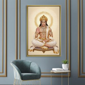 Shwet Tapasya Hanuman Canvas Painting