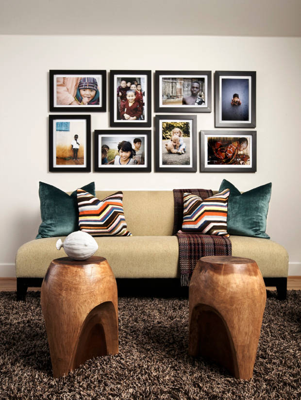 Family Photos in living room