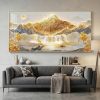 Luminous Abstact Landscape Crystal Glass Painting