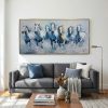 Frost Surge Seven Horses Crystal Glass Painting