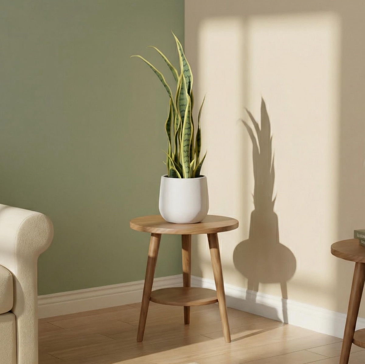 Artificial Variegated Sansevieria Plant - Image 3