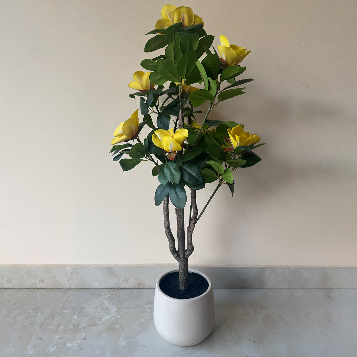 Artificial Yellow Magnolia Tree Plant - Image 4
