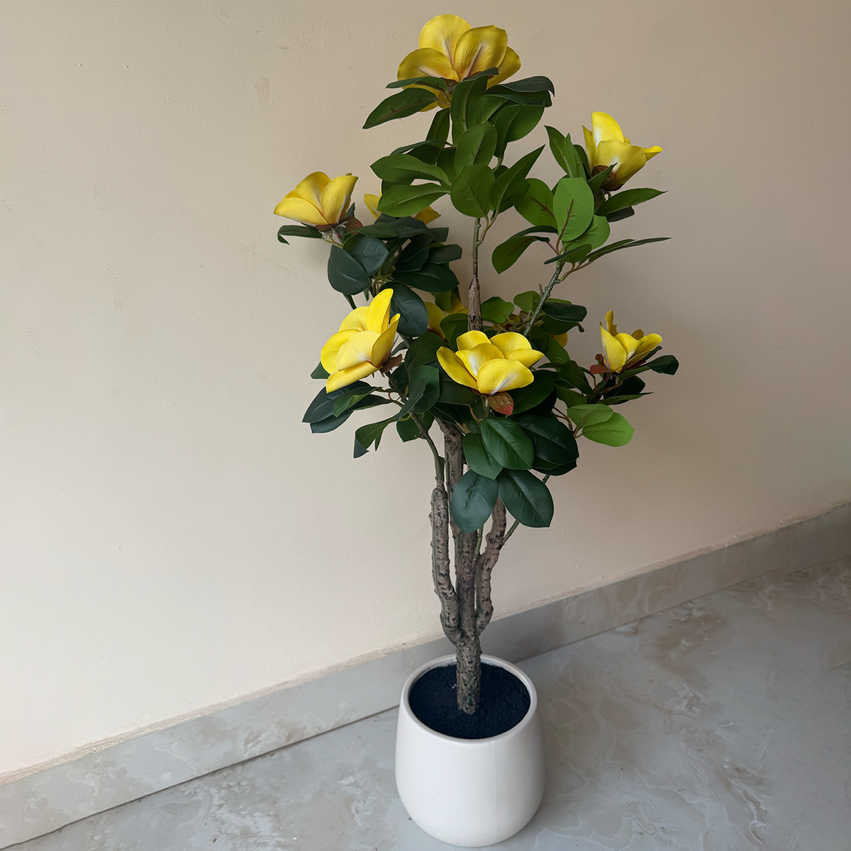 Artificial Yellow Magnolia Tree Plant - Image 5