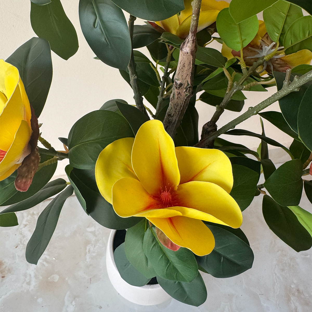 Artificial Yellow Magnolia Tree Plant - Image 7