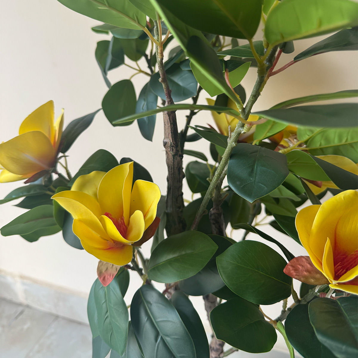 Artificial Yellow Magnolia Tree Plant - Image 8
